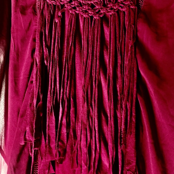 Mollorello woman’s Large Burgundy bohemian Blouse . - Picture 9 of 10